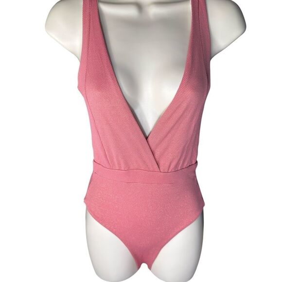 Maaji Pink Watermelon Serenna V Neck Reversible One Piece Swimsuit - Picture 3 of 13